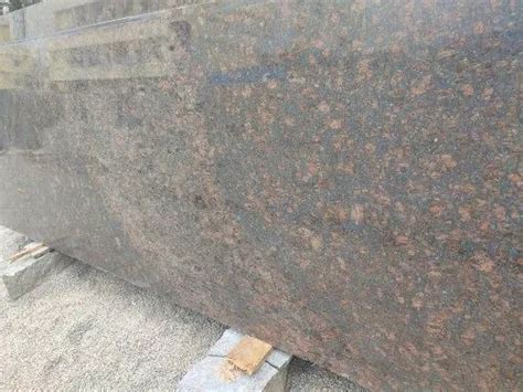 Polished Tan Brown Granite Polish Slab Flooring Thickness 15 20 Mm