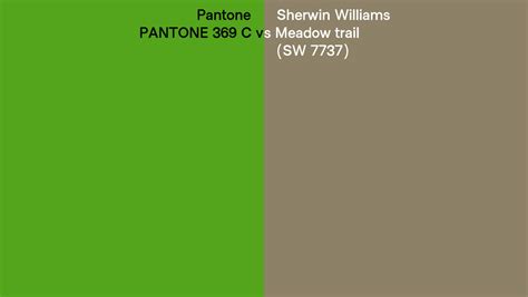 Pantone C Vs Sherwin Williams Meadow Trail Sw Side By Side