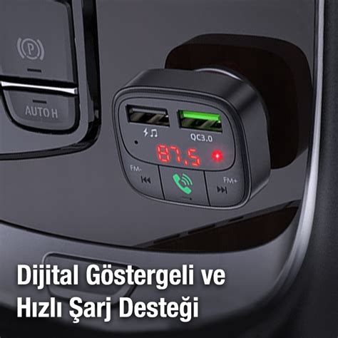 Hoco E Dijital G Stergeli Kablosuz Ara I I Fm Transmitter Fiyatlar