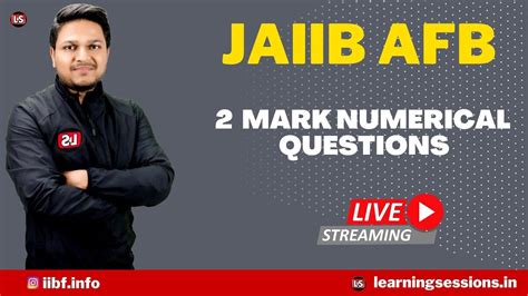 JAIIB EXAM PREPARATION JAIIB AFB 2 MARKS NUMERICAL QUESTIONS JAIIB