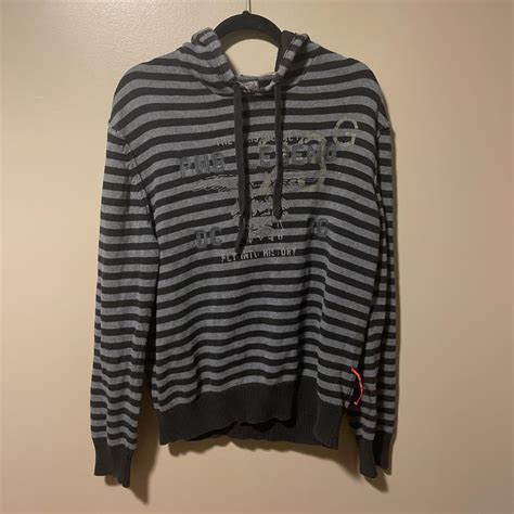 Private Blue Mens Size Xlarge Black Grey Striped Depop