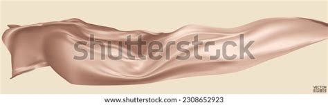 Flying Nude Color Silk Textile Fabric Stock Vector Royalty Free