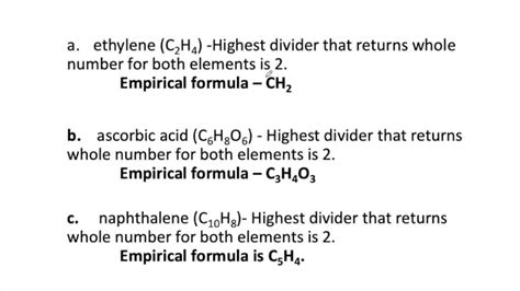 Solved Determine The Empirical Formula For Each Compound A Ethylene