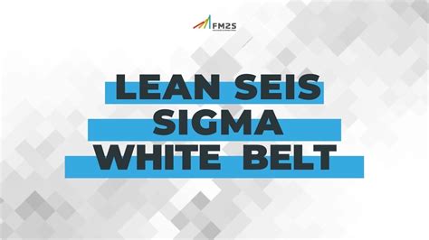 Certificação White Belt Lean Seis Sigma FM2S um salto para sua carreira