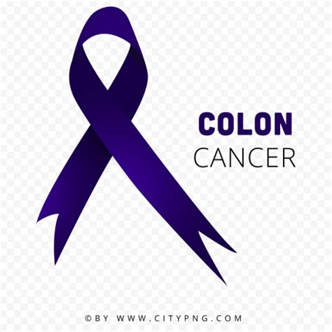 Colon Cancer Dark Blue Ribbon Logo Sign HD PNG | Citypng