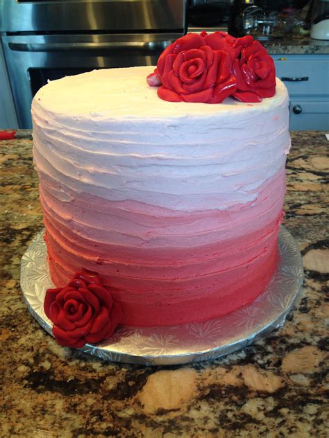 90+ Strawberry Ombre Cake