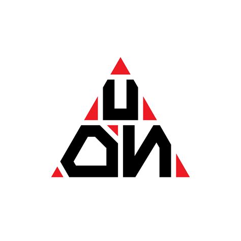 UON triangle letter logo design with triangle shape. UON triangle logo ...