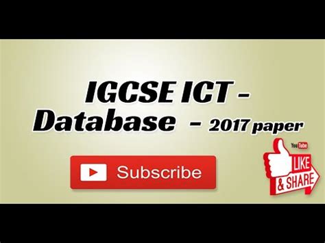 Edexcel Igcse Ict Database Activity Tips Using Practical Paper