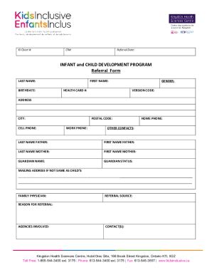 Fillable Online Early Stages Referral Formearlystages Fax Email Print