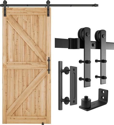 Amazon Smartstandard Ft Heavy Duty Sturdy Sliding Barn Door