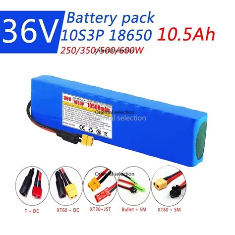 36V 10 5Ah Battery Ebike Battery Pack 18650 Li Ion Batteries 10S3P 350W