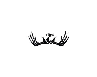 Duck Deer Antler Hunting Logo Logo design - Logo for hunting company ...