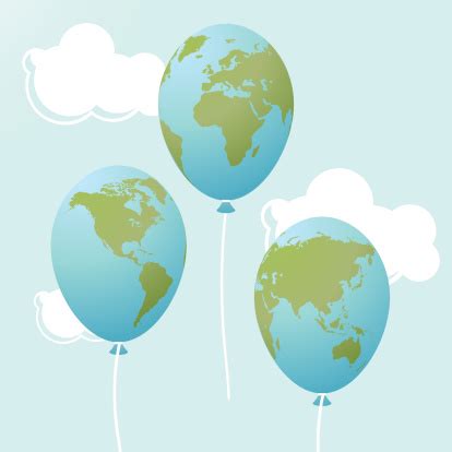 Balloon World Stock Illustration - Download Image Now - Asia, Balloon ...