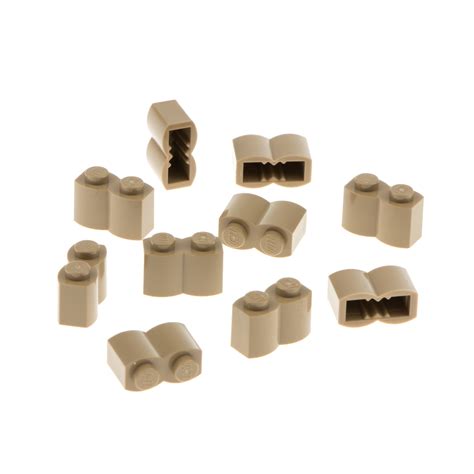 10x Lego Palisaden Stein Dunkel Beige 1x2 Palisade Harry Potter 30136