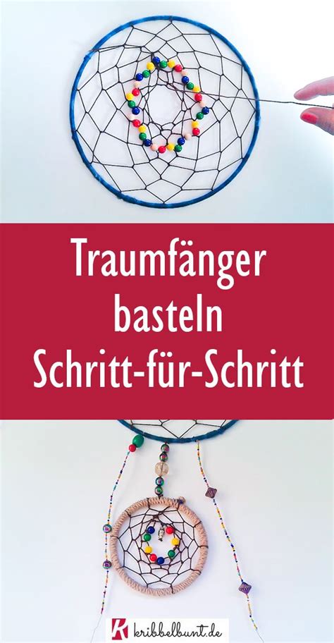 Traumfänger basteln mit Kindern ganz einfach mit Schritt für Schritt