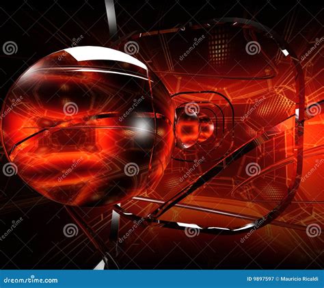 Red lens stock illustration. Illustration of lines, cyber - 9897597