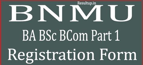 Bnmu Ug Part 1 Registration Form 2022 Session 2021 24 Bn Mandal