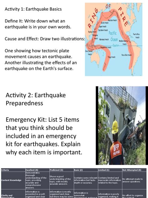 Earthquake Worksheets | PDF