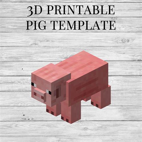 Pig - Printable Minecraft Pig Papercraft Template