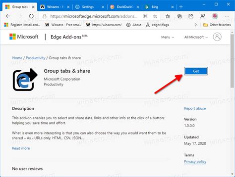 Share Open Tabs In Microsoft Edge