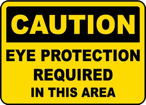 Eye Protection Required Sign