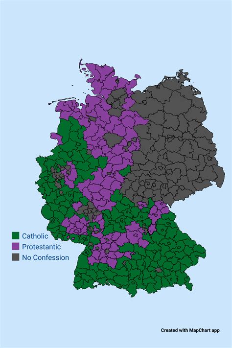 Religion Map of Germany - VisionViral.com