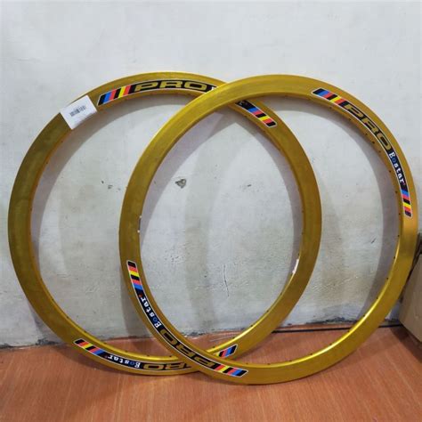 Rims Velg Pro Eostar ANODIZED Gold 700c 36 Hole Tinggi 4cm Double Wall