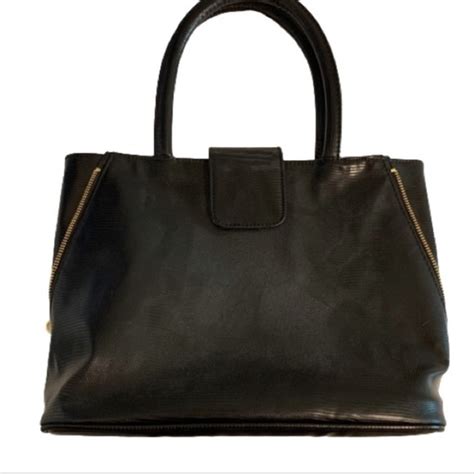 Gehr Ness Bags Vegan Leather Tote Bag Purse Gehr Ness Laila Black