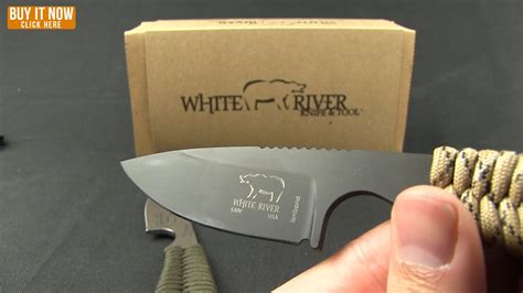 White River Knives Backpacker Knife Black Paracord 3 Black Blade Hq