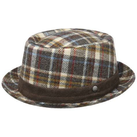 Shetland Wool Check Pork Pie Cloth Hat By Lierys Lierys High