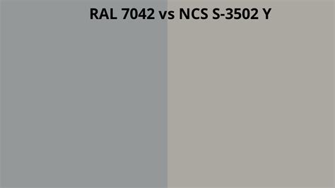 Ral 7042 Vs Ncs S 3502 Y Ral Colour Chart Uk