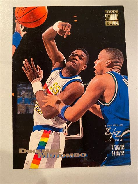 1993 94 Topps Stadium Club DIKEMBE MUTOMBO 109 Stat Line Denver