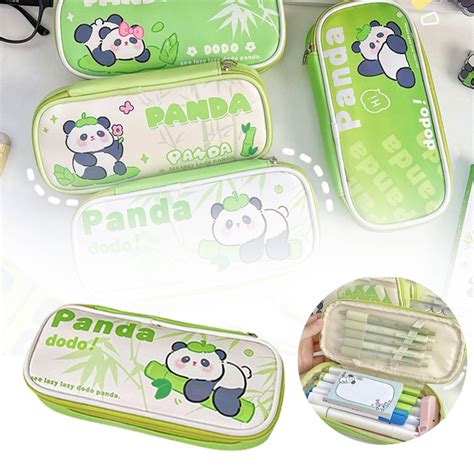 XaTanion Pencil Case Cute Panda Pencil Case Large Capacity Pencil Bag