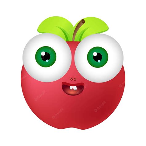 Premium Vector Cute Apple Fruits Character Vector