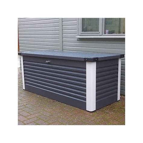 Coffre De Jardin En M Tal Anthracite L Patio Box Trimetals