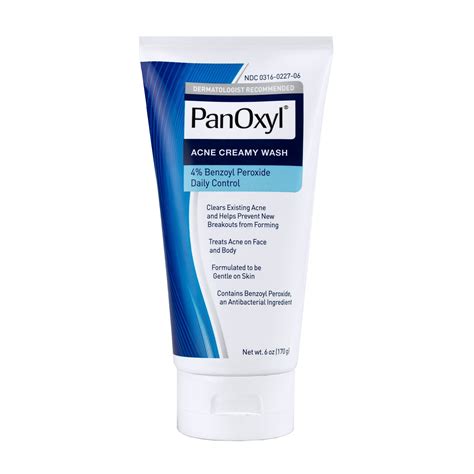 PanOxyl Creamy Wash 4 Benzoyl Peroxide Daily Control Deep Cleaning