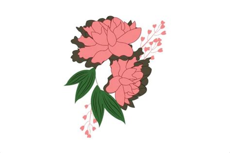 Pink Nude Ornament Illustration Vector Graphic By Hijaudaun Creative Fabrica