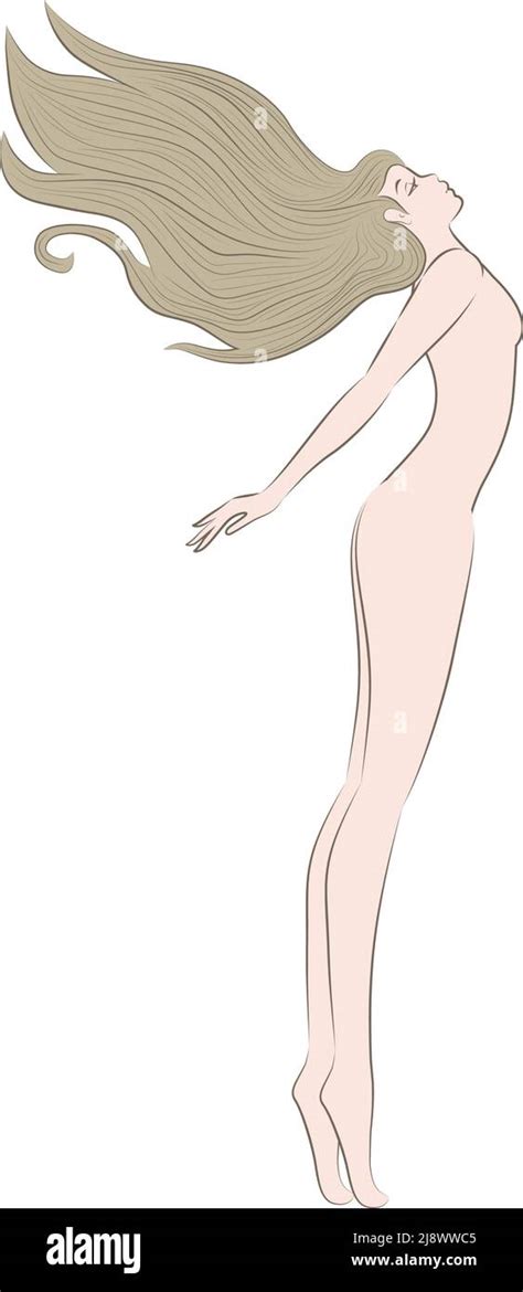 Beautiful Naked Woman Vector Illustration Stock Vector Image Art Alamy