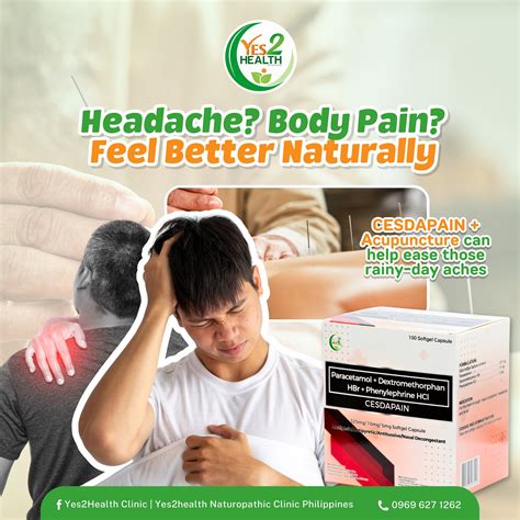 Yes2Health - Headache or body pain this rainy season? 🌧️ Ease the