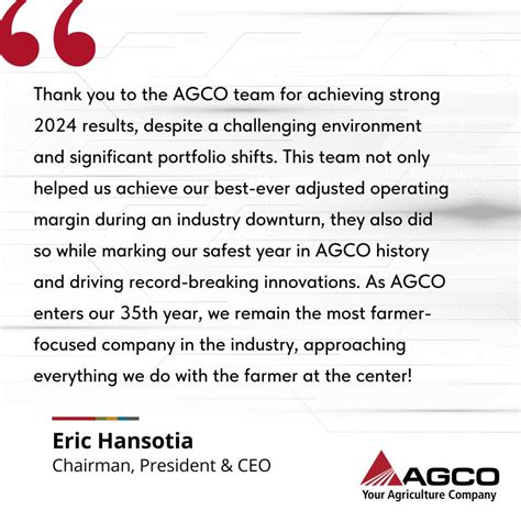 AGCO Corporation on LinkedIn: AGCO releases 2024 fourth-quarter and ... 