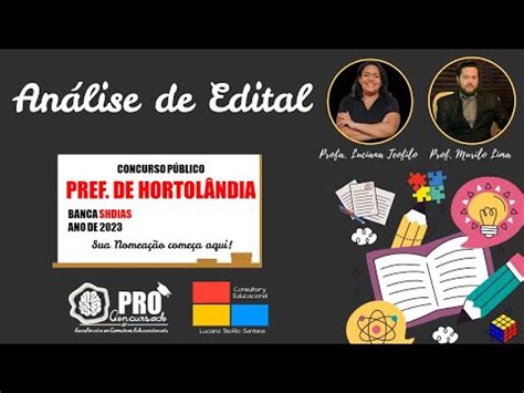 Análise de Edital Prefeitura de Hortolândia YouTube