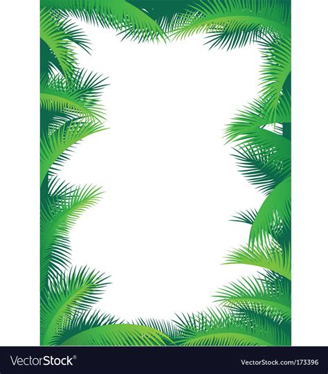 Palm leaf border vector by dagadu - Image #175083 - VectorStock