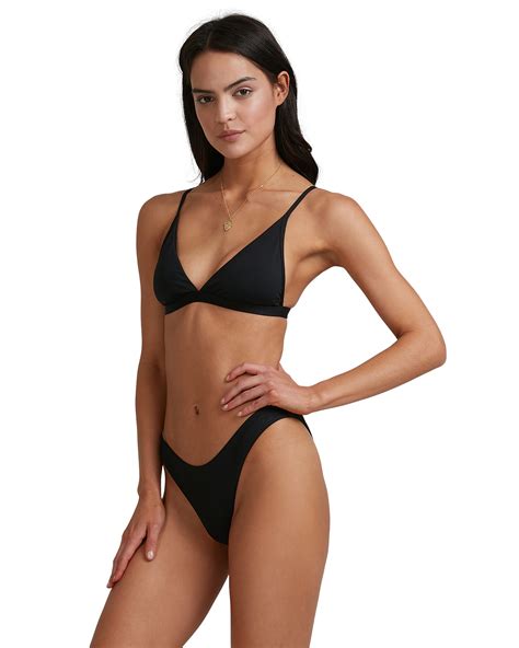 Billabong Sol Searcher Hike Bikini Bottoms Black SurfStitch