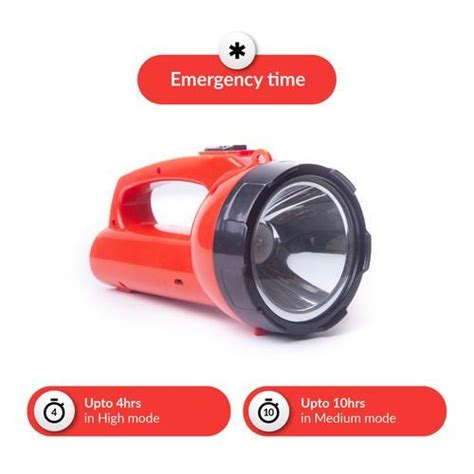 Buy Nippo Chamak Rechargeable LED Torch Polycarbonate Portable