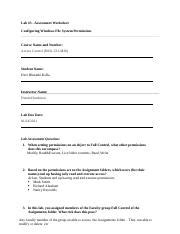 Access V Lab Aw Worksheet Docx Lab Assessment Worksheet