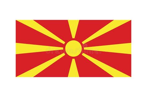 National Flag Of North Macedonia Macedonian Country Flag In