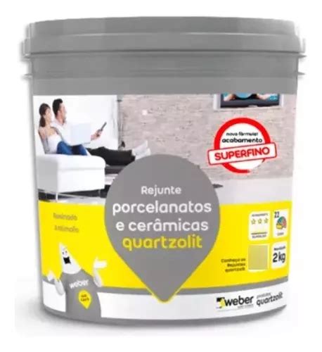 Rejunte Quartzolit Superfino Porcelanatos Cerâmicas Ypê 2kg Frete grátis