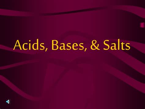 Acids Bases And Salts Ppt