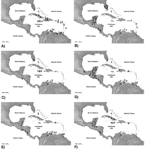 Distribution of the species from the families Candonidae ...