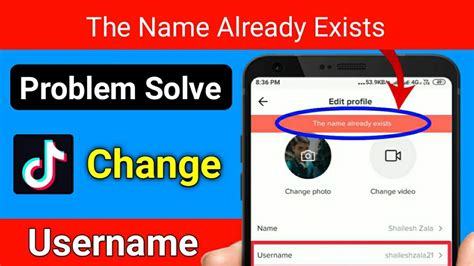 How To Fix Tik Tok The Name Already Exists Username Change Problem